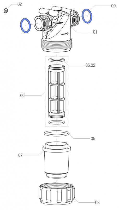 Arag O-Ring G11054 for Filter with T4 connection