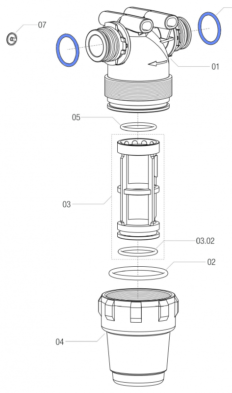 Arag O-Ring G11058 for Filter with T3 connection