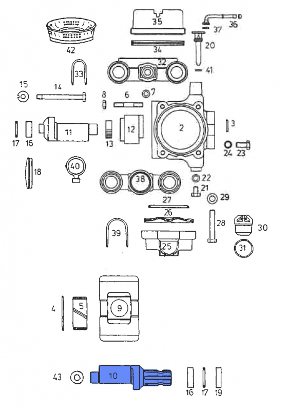 Rau Cardan Shaft 47601 spare part list