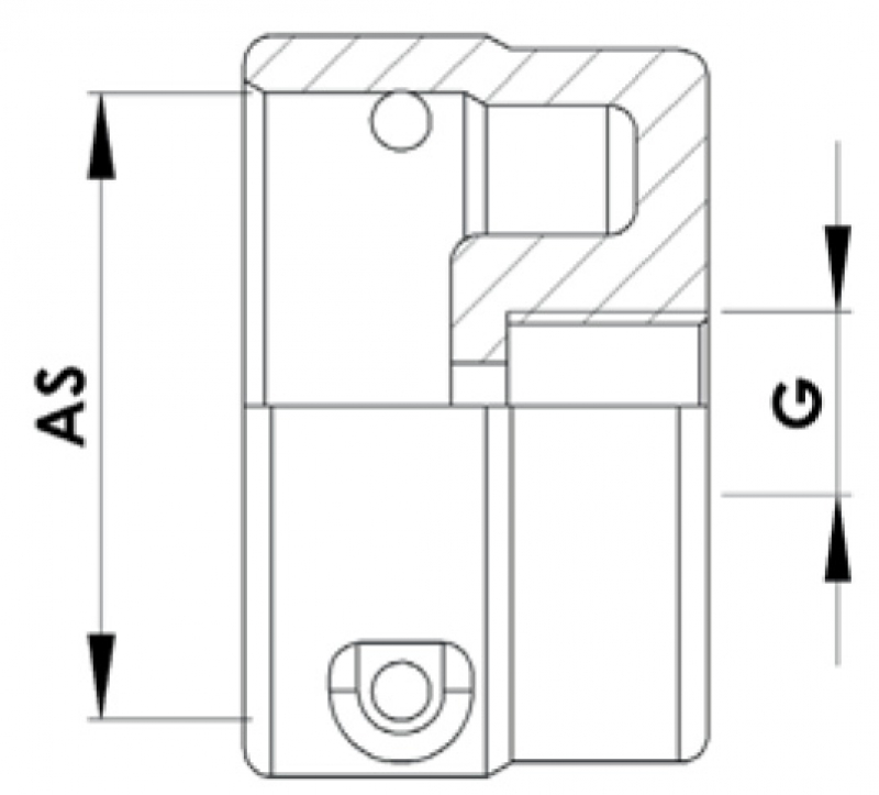 Rau blind cap AS40 with manometer connection