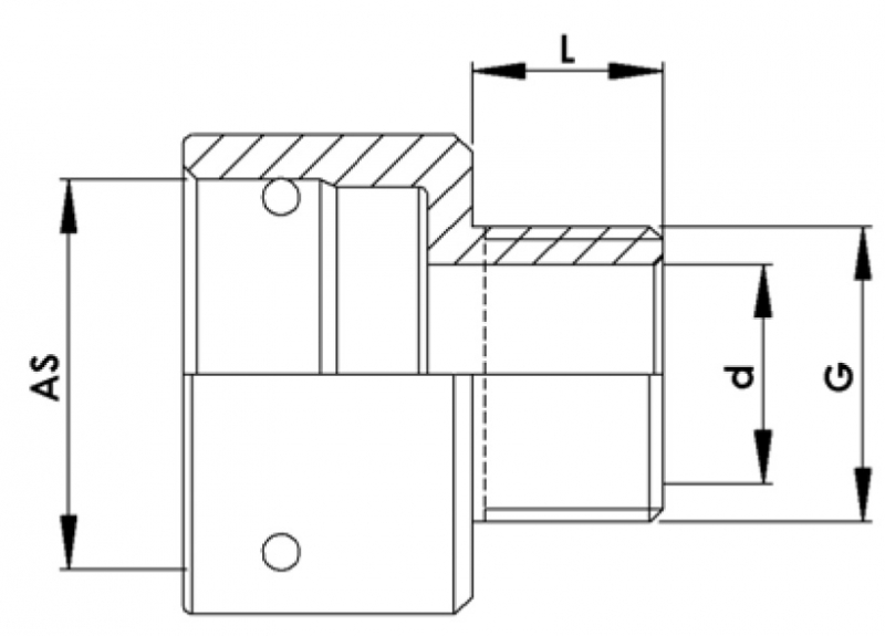 Rau pull over spout AS24 with male thread
