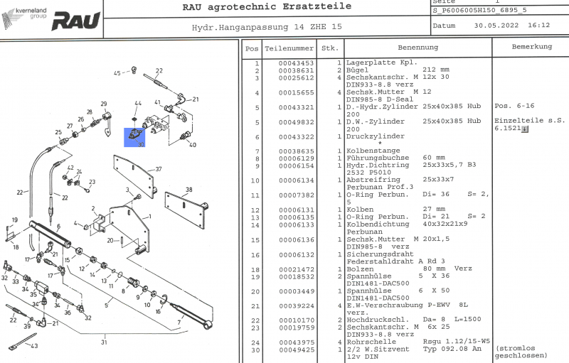 Rau 2-2 way seat valve RG00049425