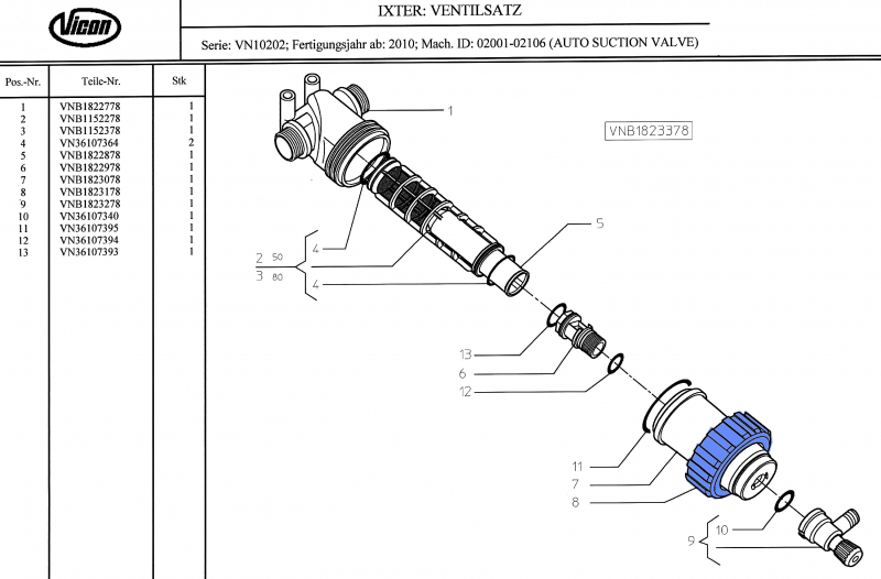 Rau union nut pressure filter VNB1823178