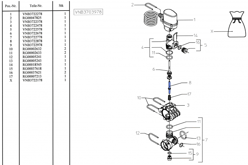 Rau Shift Rod Extension VNB3722878 complete