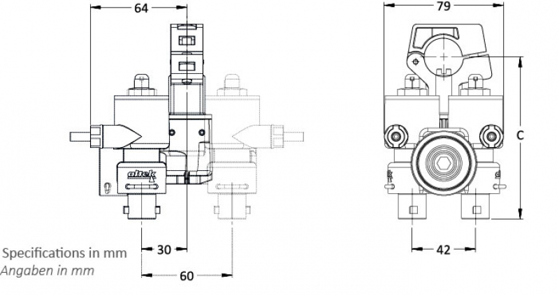 Rau line connection 82487 for Multispray Drawing