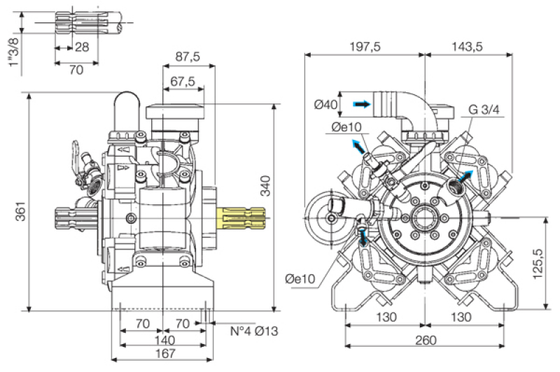 Scheme Comet diaphragm pump
