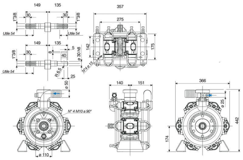 Comet Diaphragm Pump BP 241 details
