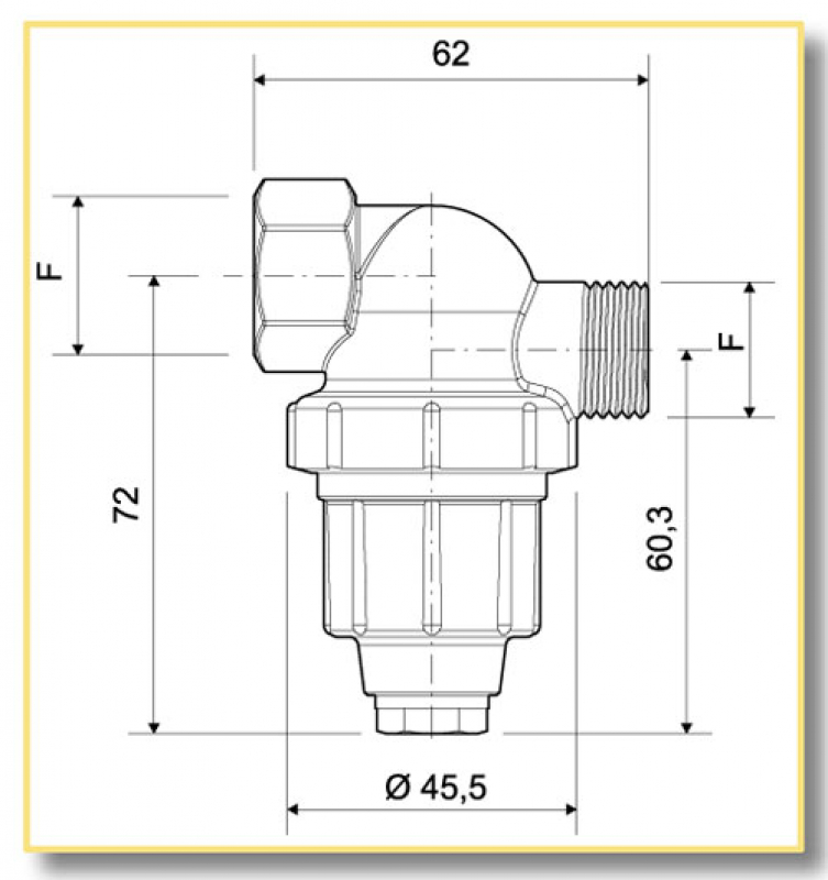 Arag high pressure filter made of brass 40 liter