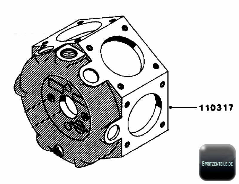 Hardi Pump Housing 11172000 for model 364
