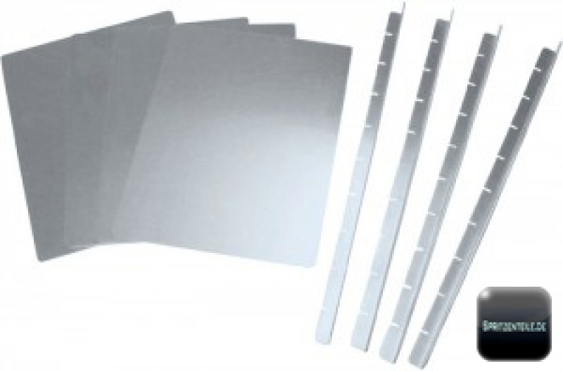 Separating plate set for aluminum boxes