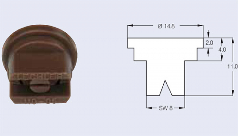 Lechler Flat jet nozzle ST 80°