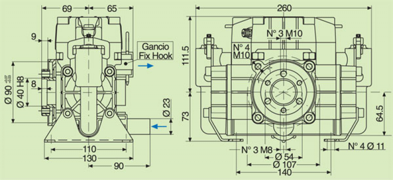 Comet Hochdruckpumpe MP 20 mit Elektromotor