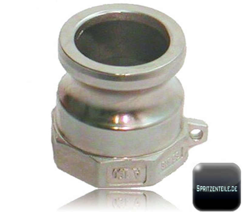 Kamlok coupling male part with internal thread