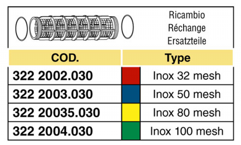 Arag Filtereinsatz für Druckfilter Serie 322 + 324
