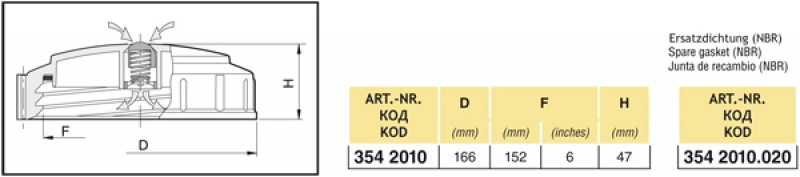 Arag universal tank lid ø 166 mm