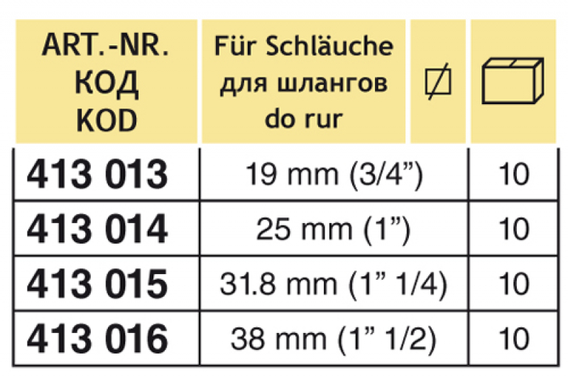 ARAG Montage clamp for nozzle holder with square profile