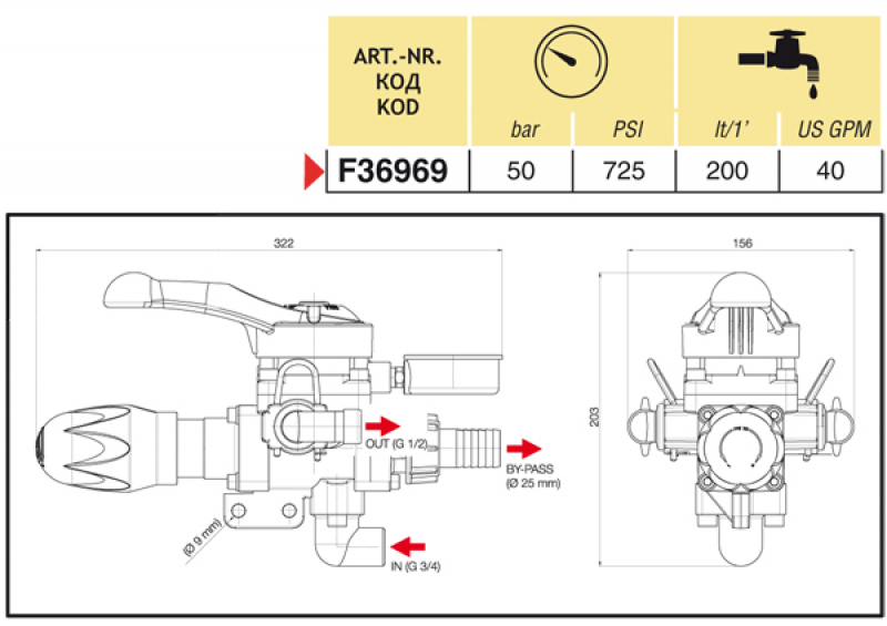 Arag High-Pressure Valve